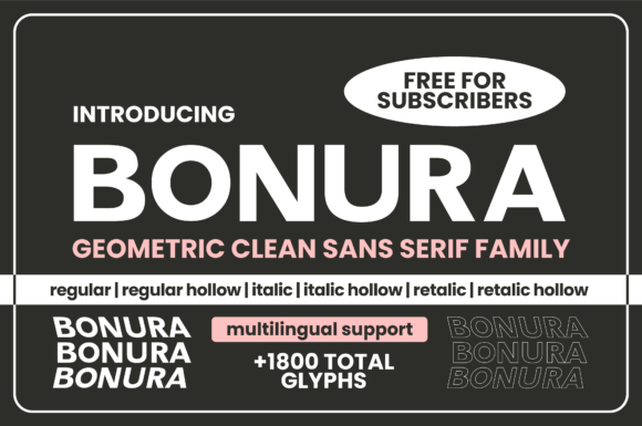 Bonura Typeface for Modern Crafters