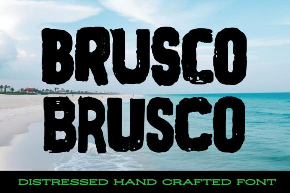 Brusco: A Bold Hand-Painted Font for Small Business Branding