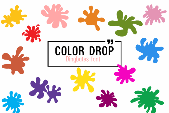 Color Drop Font: Vibrant Dingbats for Web Design
