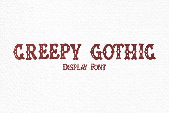Creepy Gothic Typeface for Editorial Design