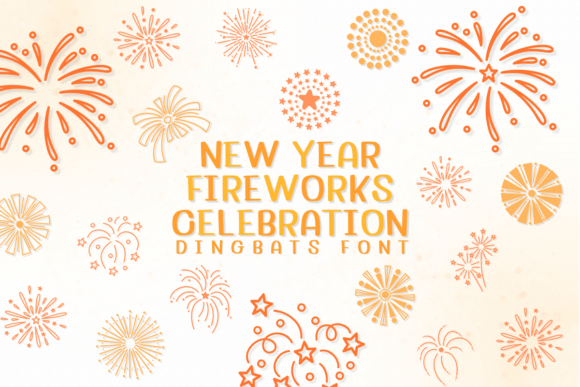 New Year Fireworks Celebration Font for Marketers