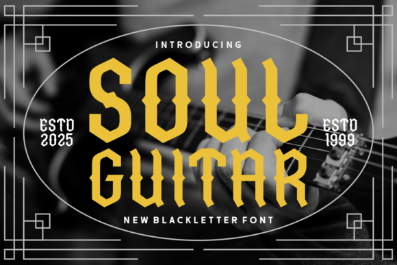 Soul Guitar: A Bold Blackletter Font for Branding