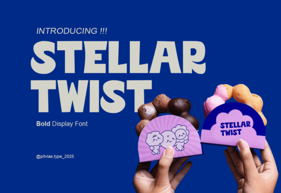 Stellar Twist: A Bold Display Font for Branding