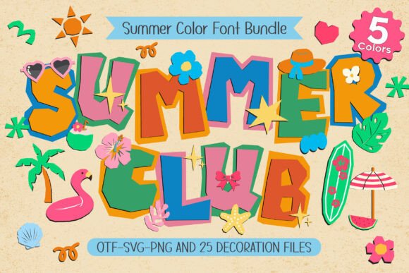 Summer Club: A Vibrant Color Font for Bold Branding