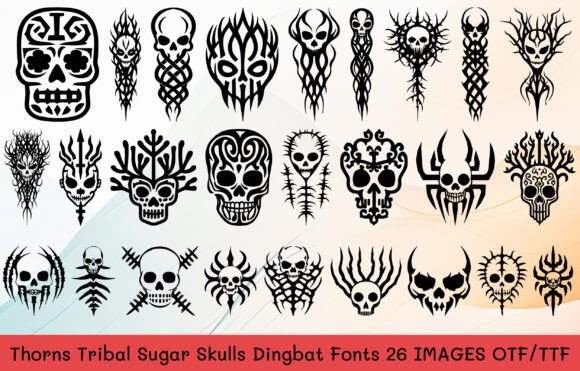 Thorns Tribal Sugar Skulls Typeface for Bold Branding