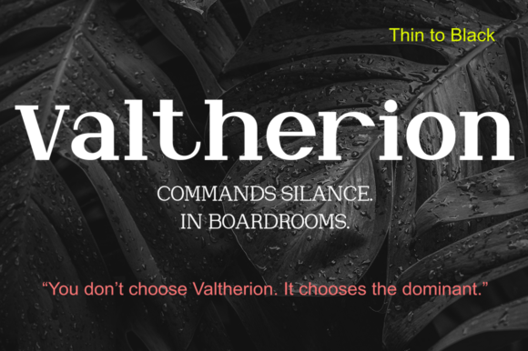 Valtherion: A Bold Sans Serif Font for Editorial Design
